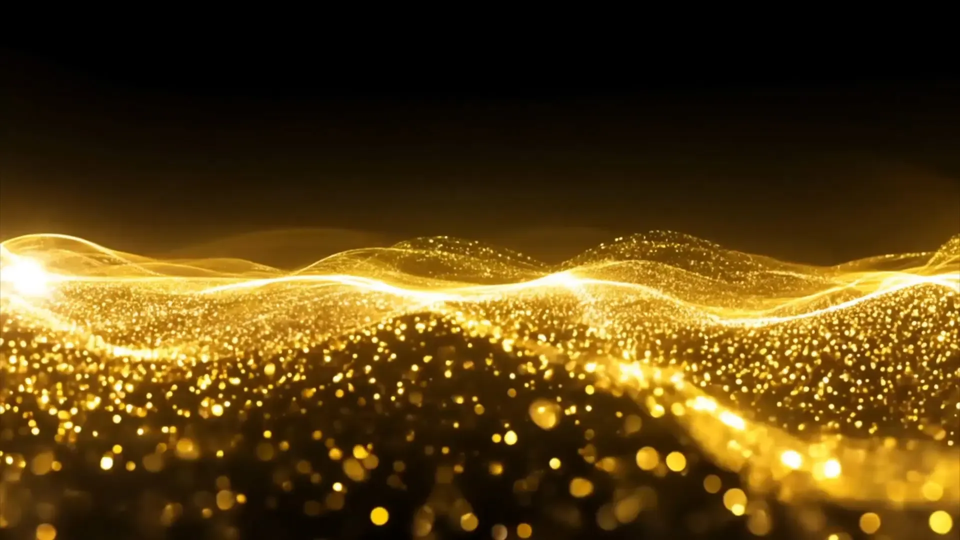 Golden Particle Wave Overlay for Luxury Promo Intros